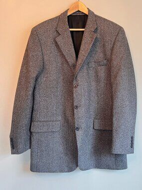 Jones New York Blazer/Suit Jacket Men's Size 44T 3 Button 100% Wool